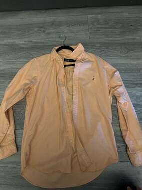 Polo Ralph Lauren Men's Peach/Orange Oxford Button Down Shirt Size Medium